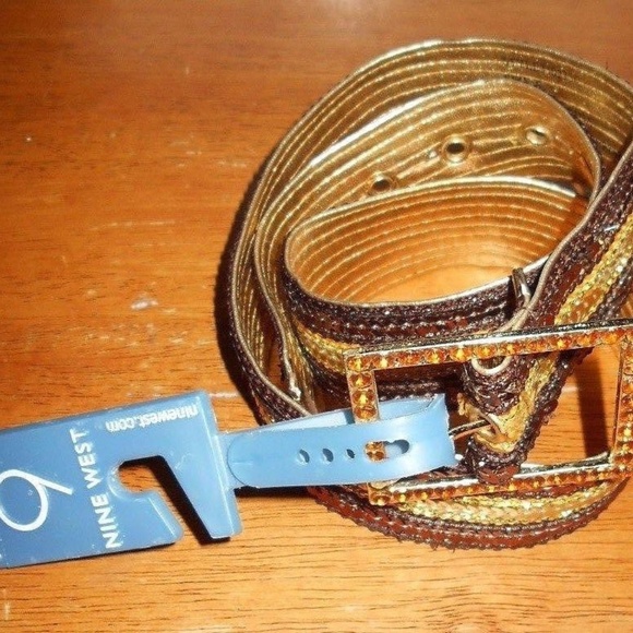 Vintage woven-like Sequins belt main image 3